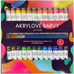 Akrylové barvy 18x36ml i na keramiku,sklo,kameny – Zboží Mobilmania