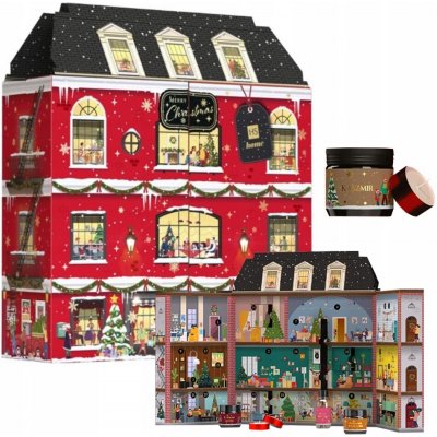 HISKIN Home Merry Christmas ADVENTNÍ KALENDÁŘ VONNÉ SVÍČKY 24 OKÉNEK – Zbozi.Blesk.cz