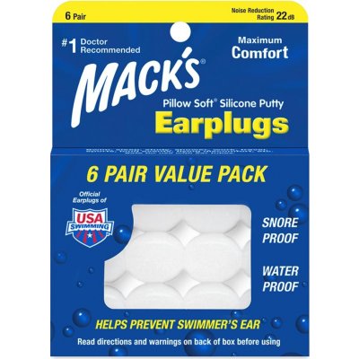 Macks Pillow Soft silikonové tvarovatelné ucpávky špunty do uší bílé 2 páry – Zboží Mobilmania