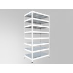 Biedrax Regál 45 x 120 x 270 cm bílý 8 polic – Hledejceny.cz