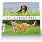 Vikpap stolní Psi a kočky 22 × 14,8 cm 2026 – Zboží Mobilmania