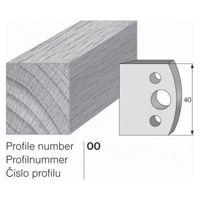 Nůž profilový č. 00 SP do frézovací hlavy 40 x 4 mm PILANA – Zbozi.Blesk.cz