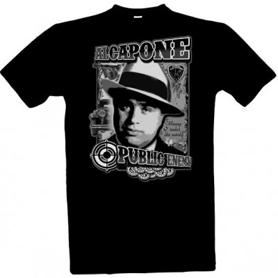 Tričko s potiskem Al Capone Classic Ramirez hip hop pánské Černá