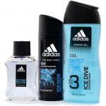 Adidas Ice Dive Men EDT 50 ml + deospray 150 ml + sprchový gel 250 ml dárková sada – Sleviste.cz