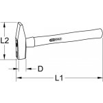 KS TOOLS 142.1350 Zámečnické kladivo – Zboží Dáma