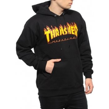 Thrasher Flame Hood mikina black