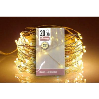 Euro Habitat Vánoční světelný řetěz s 20 LED diodami, teplá bílá, 1 m, na baterie – Hledejceny.cz