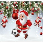 Bauer Decor Akrylátová vánoční ozdoba Santa Claus single fotbal – Zboží Mobilmania