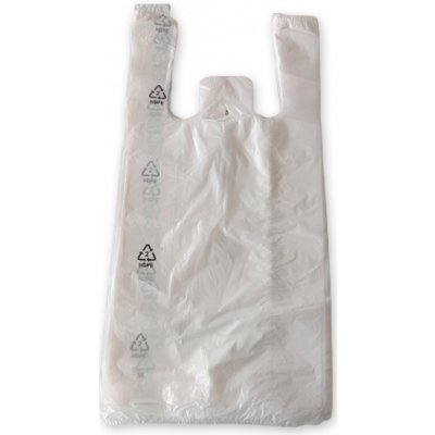 Mikrotenová taška trhací bílá - 4 kg - 25 x 45 cm - blok 100 ks – Zboží Mobilmania