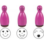 HEYDA Razítka dřevěné kuželky 1 6x3 5 růžové – Zbozi.Blesk.cz