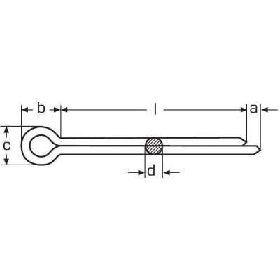 závlačka 2.5x25 ZINEK DIN 94 ISO 1234 – Zboží Mobilmania
