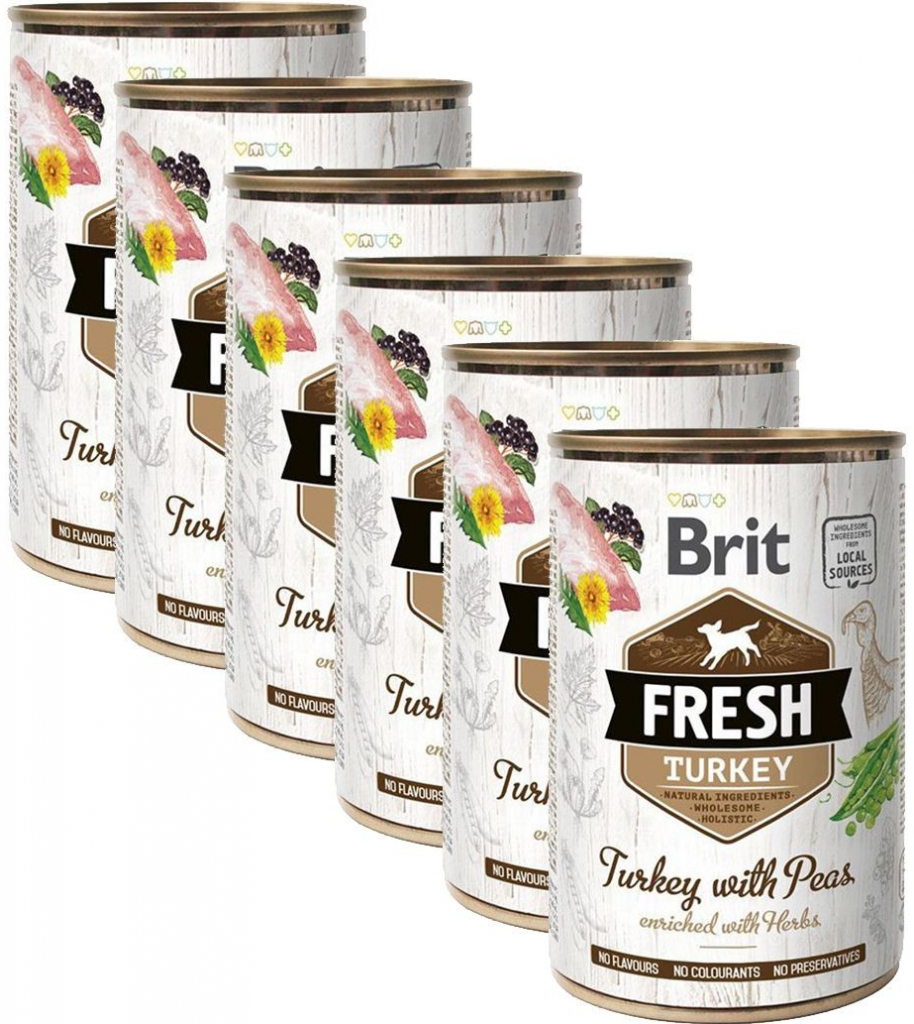 Brit Fresh Turkey with Peas 6 x 400 g