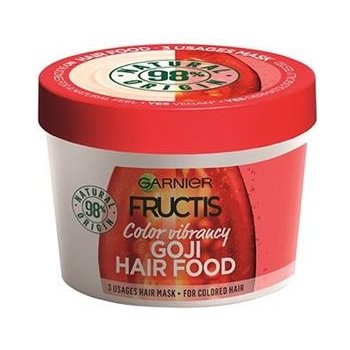 Garnier Fructis Goji Hair Food Maska na vlasy podporuje zářivost barvených  vlasů 390 ml od 120 Kč - Heureka.cz