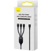 usb kabel Baseus CASS030201 Flash 3in1 l USB-C - micro USB / USB-C / Lightning 100W, 1,5m, černý