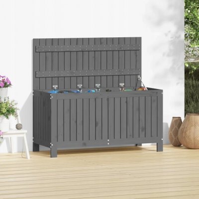 zahrada-XL box šedý 115 x 49 x 60 cm masivní borové dřevo – Hledejceny.cz