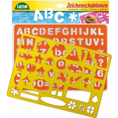 Lena Kreslící šablony symboly, písmena – Sleviste.cz