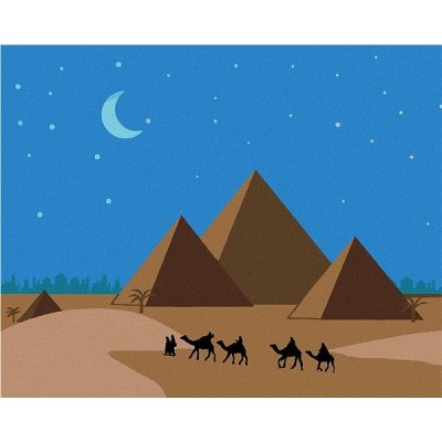 Zuty malování Podle čísel Pyramidy Egypt 80 x 100 Cm Plátno – Hledejceny.cz