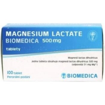 MAGNESIUM LACTATE BIOMEDICA POR 500MG TBL NOB 100