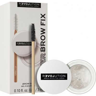 Revolution Relove Power Brow Fix fixační gel na obočí transparentní 3 ml – Sleviste.cz