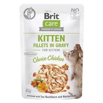 Brit Care Cat Fillets in Gravy Kitten Choi.Chicken 85 g