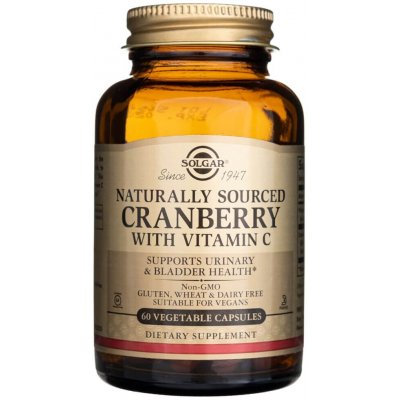 Solgar Cranberry with Vitamin C, Brusinka s Vitaminem C, 60 rostlinných kapslí – Hledejceny.cz