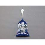 Ornex Vánoční ozdoba zvonek sklěněný vesnice modrý 150 mm – Hledejceny.cz