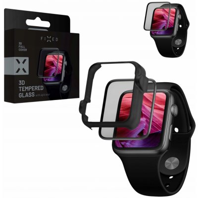 FIXED 3D Full-Cover Apple Watch 44mm s aplikátorem FIXG3D-434-BK – Zboží Mobilmania