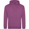 Pánská mikina Just Hoods Unisex mikina s kapucí JH001 Pinky Purple