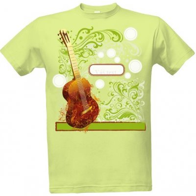 Tričko s potiskem Kytara 2 pánské Green apple – Zboží Mobilmania