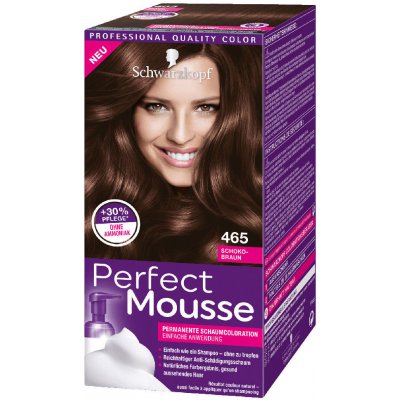 Schwarzkopf Perfect Mousse Permanent Color barva na vlasy 465 čokoládově hnědý – Zboží Mobilmania