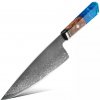 Kuchyňský nůž IZMAEL Damaškový kuchyňský nůž Kurume Small Cleaver Modrá 26,1 cm