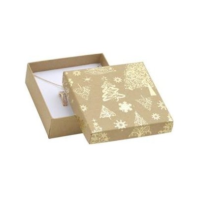 Šperky4U Vánoční dárková krabička na soupravu - zlatý motiv KR0368-GD – Zboží Dáma