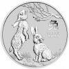 Perth Mint Stříbrná mince Rok Králíka Lunar III 2023 1000 g