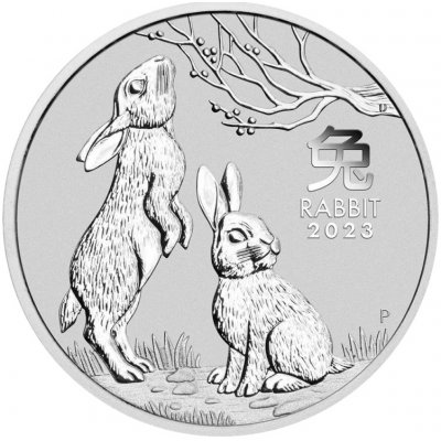 Perth Mint Stříbrná mince Rok Králíka Lunar III 2023 1000 g