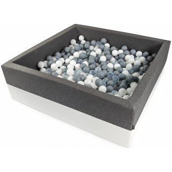 Svět pokojů Suchý bazén ECO MAXI čtverec tmavě šedý + 550 míčků