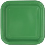 Unique Talíře papírové hranaté smaragdově zelené – Sleviste.cz
