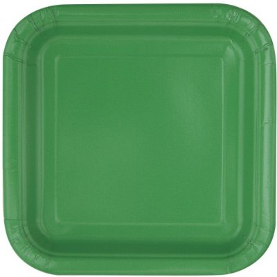Unique Talíře papírové hranaté smaragdově zelené – Sleviste.cz