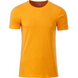 James & Nicholson Klasické tričko z biobavlny 8008 Světle žlutá