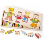 Bigjigs oblékací puzzle v krabičce Medvědí rodinka – Sleviste.cz