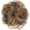 Příčesek do vlasů Girlshow Příčesek na gumičce - střapatý drdol, cop 22H10 (melír světle plavé a medově hnědé)
