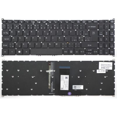 česká klávesnice Acer Aspire 3 A315-22 -23 -34 -35 -42 -54 -55 -56 černá CZ/SK podsvit – Zbozi.Blesk.cz