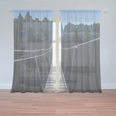 Sablio Záclony Visutý most: 2ks 150x250cm – Hledejceny.cz