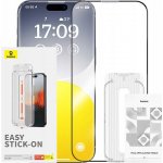 Baseus Sapphire Plně ochranné tvrzené sklo 9H pro Apple iPhone 15 Pro Max + aplikator P60057504203-03 – Sleviste.cz