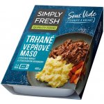 Simply Fresh Sous Vide trhané vepřové maso s pečenou mrkví a šťouchanými brambory 400 g – Zbozi.Blesk.cz