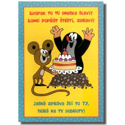 Albi Hrací přání KRTEČEK 82921 žluto-modrý/melodie z pohádky 8590228001047 – Zboží Dáma