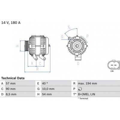 Alternátor BOSCH 0 986 048 400 | Zboží Auto