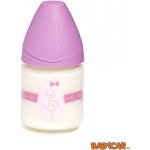 Suavinex Meaningful Life láhev skleněná anatomická savička fialová méďa 110ml – Zboží Mobilmania