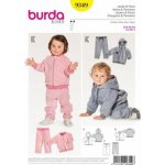 Střih Burda žlutý 9349 - dětská tepláková souprava, mikina s kapucí, tepláky – Sleviste.cz
