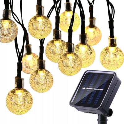 Polux Solární zahradní girlanda Teplá bílá 3000K 10x koule LED – Hledejceny.cz