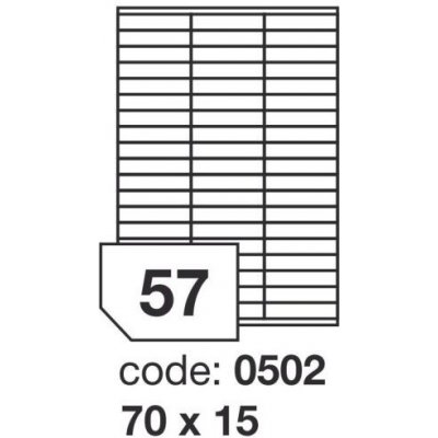 Rayfilm R0100.0502A samolepící 70x15mm bílé 100 listů – Zboží Dáma